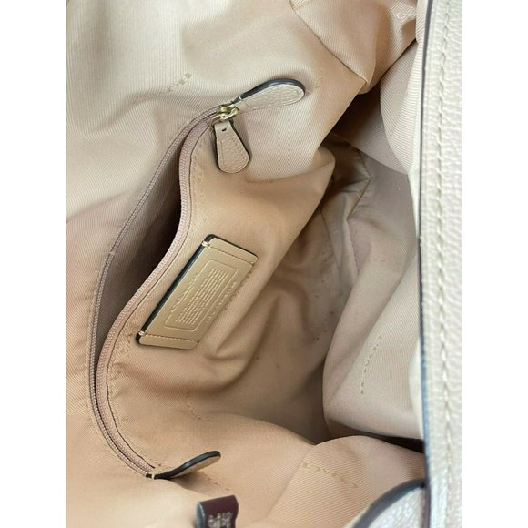Coach Women's Edie 31 Pebble Shoulder Bag 31 Beige - Picture 9 of 12